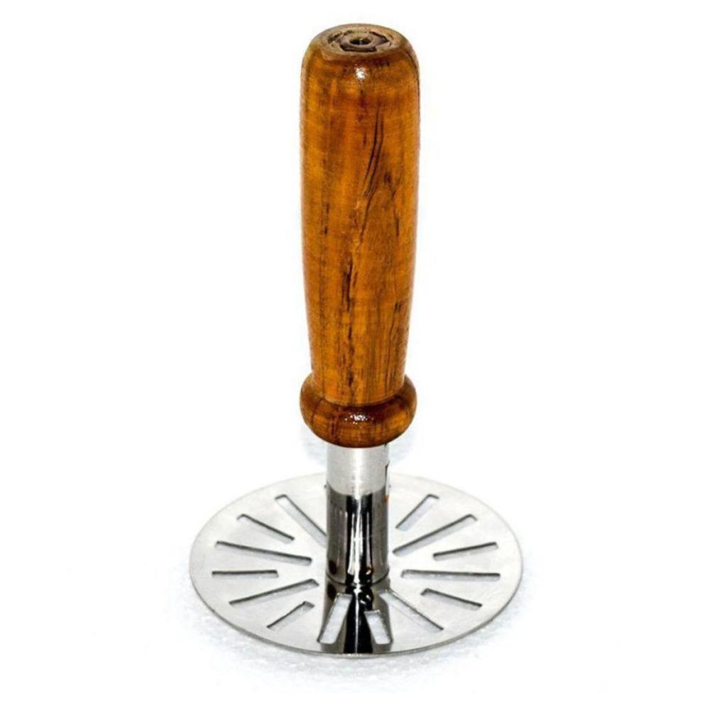 0064 Stainless Steel Potato Masher, Pav Bhaji Masher with wooden handle - SkyShopy 0064 Stainless Steel Potato Masher, Pav Bhaji Masher with wooden handle - SkyShopy